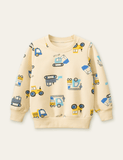 Langarm-Sweatshirt mit Aufdruck „Engineering Vehicle“.