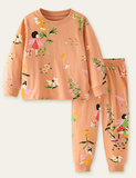 Fairy and Flower Printed Long-Sleeve Set