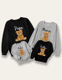 Family Matching Bear Print Sweatshirt