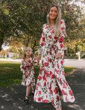 Robe florale assortie à la famille