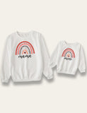 Family Matching Rainbow Print Sweatshirt