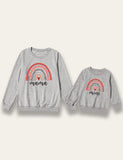 Family Matching Rainbow Print Sweatshirt - Mini Taylor