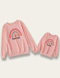 Family Matching Rainbow Print Sweatshirt - Mini Taylor