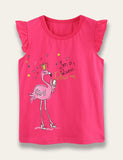 Flamingo Print T-shirt - Mini Taylor