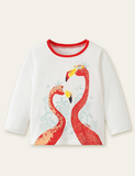 Flamingo Printed Long-Sleeved T-shirt - Mini Taylor