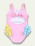 Flamingo Ruffled Swim Suit - Mini Taylor