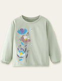 Floral and Bee Printed Long Sleeve T-shirt - Mini Taylor