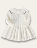 Floral Embroidered Knitted Dress - Mini Taylor