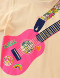 Floral Guitar Printed T-Shirt - Mini Taylor