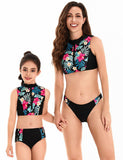 Floral Print Family Matching Swim Suit