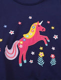 Floral Unicorn Appliqué Dress - Mini Taylor