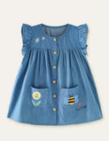 Flower Bee Embroidered Dress - Mini Taylor