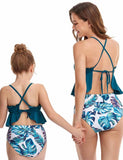 Flower Printed Belly Covering Family Matching Swim Suit - Mini Taylor