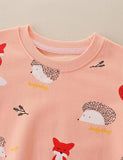 Fox Hedgehog Printed Sweatshirt - Mini Taylor