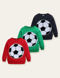 Lustiges Fußball-Sweatshirt mit variablem Muster und Pailletten