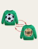 Funny Sequined Football Variable Pattern Sweatshirt - Mini Taylor