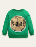 Funny Sequined Football Variable Pattern Sweatshirt - Mini Taylor