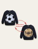 Funny Sequined Football Variable Pattern Sweatshirt - Mini Taylor