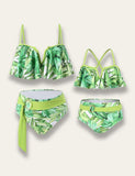 Costume da bagno coordinato per tutta la famiglia Green Leaves