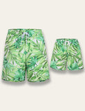 Green Leaves Family Matching Swim Suit - Mini Taylor