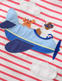 Guinea Pig Pilot Appliqué Stripe T-Shirt - Mini Taylor