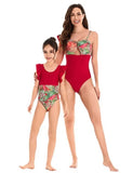 High Waist Floral Family Matching Swim Suit