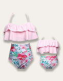 High Waist Ruffled Family Matching Swim Suit - Mini Taylor