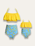 High Waist Ruffled Family Matching Swim Suit - Mini Taylor