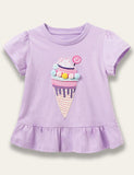 Ice Cream Appliqué T-shirt - Mini Taylor