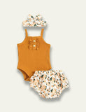 Letter Printed Romper+Floral Skirt - Mini Taylor