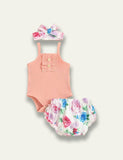 Letter Printed Romper+Floral Skirt - Mini Taylor