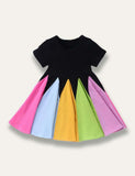 Long Sleeve Rainbow Princess Dress - Mini Taylor