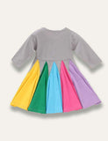 Long Sleeve Rainbow Princess Dress - Mini Taylor