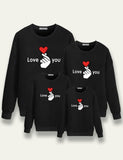 Love You Printed Family Matching Sweatshirt - Mini Taylor