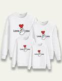 Love You Printed Family Matching Sweatshirt - Mini Taylor