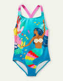 Mermaid Cross Back Swimsuit