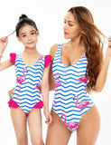 Mom & Me Flamingo Famliy Matching One Piece Swimsuit - Mini Taylor