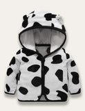 Multicolor Coral Fleece Coat