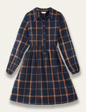 Navy Blue Plaid Family Matching Dress - Mini Taylor