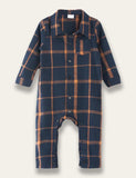 Navy Blue Plaid Family Matching Dress - Mini Taylor