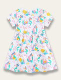 Ocean Mermaid Print Dress - Mini Taylor