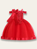 One-shoulder Bow Tulle Dress - Mini Taylor