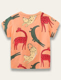 Orange Dinosaur Print T-shirt - Mini Taylor