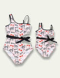 Pink Leopard Printed Family Matching Swim Suit - Mini Taylor