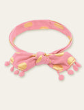 Polka Dot Printed Fur Ball Baby Hair Band - Mini Taylor