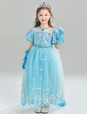 Robe de soirée en maille princesse Elsa