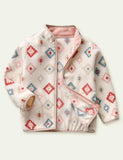 Printed Checks Polar Fleece Jacket - Mini Taylor