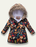 Printed Hooded Cotton Coat - Mini Taylor