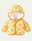 Printing plus Velvet Cotton-Padded Jacket - Mini Taylor