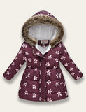 Purple Heart Shape Graffiti Coat - Mini Taylor